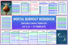 Mental Burnout Recovery Workbook - CraftNest - Digital Crafting and Art