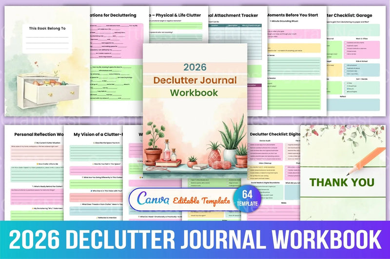 Declutter Workbook for Organized Living - CraftNest - Digital Crafting and Art