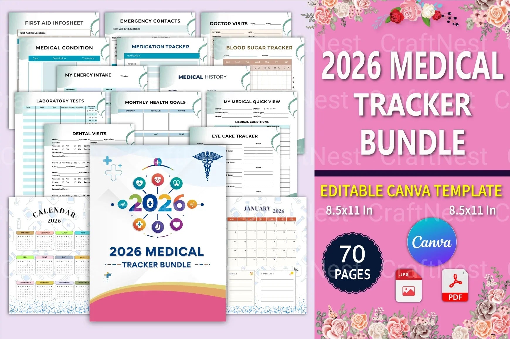 Medical Tracker App - CraftNest - Digital Crafting and Art