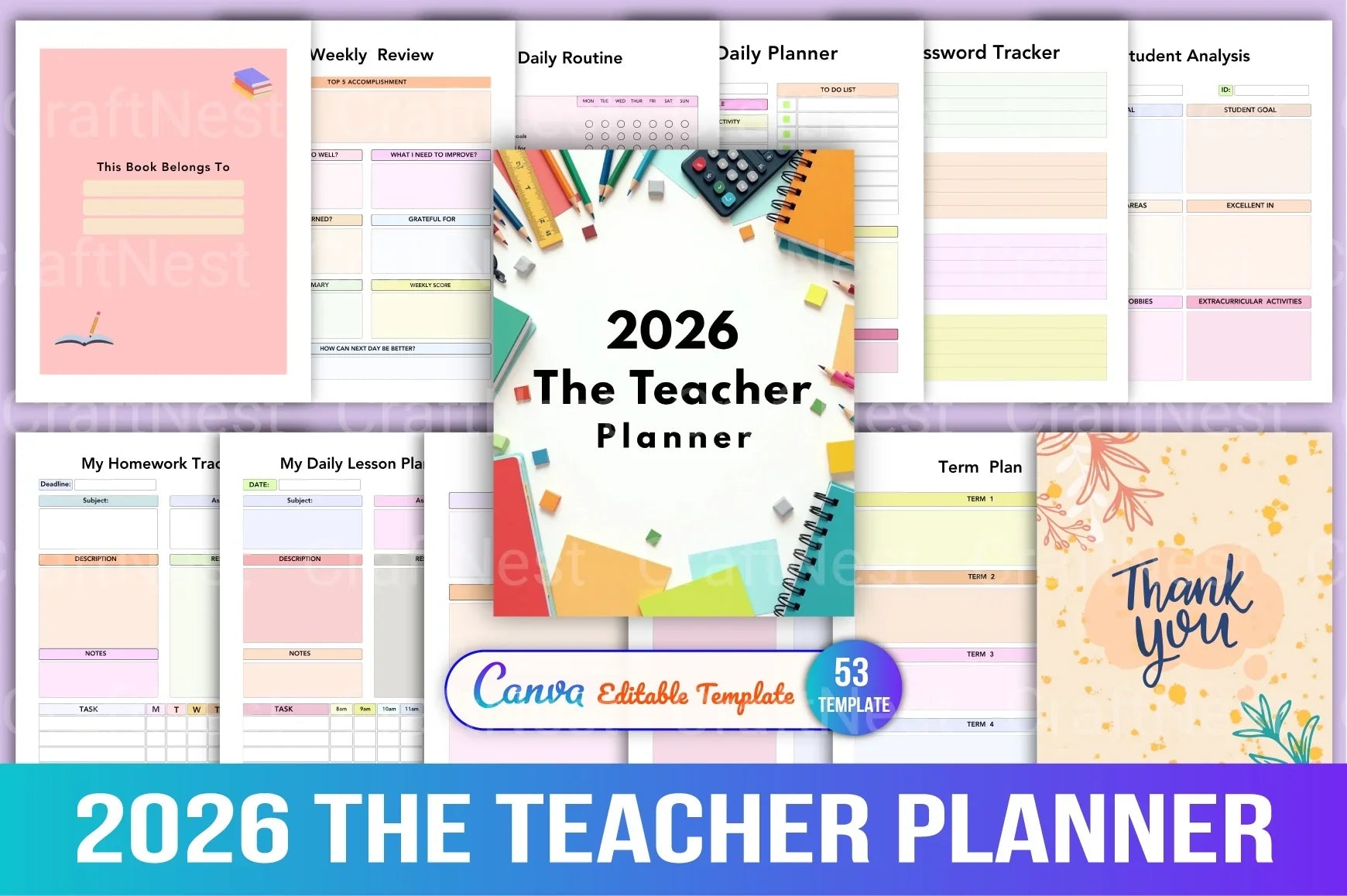The Ultimate Teacher Planner - CraftNest - Digital Crafting and Art