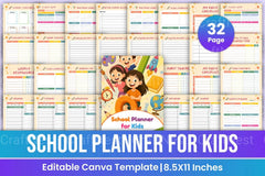 School Planner for Kids - CraftNest - Digital Crafting and Art