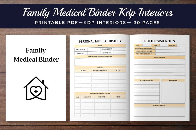 Family Medical Binder Planner - CraftNest - Digital Crafting and Art