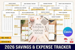 Savings Expense Tracker Tool - CraftNest - Digital Crafting and Art