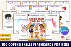 Coping Skills Flashcards for Kids - CraftNest - Digital Crafting and Art