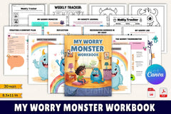 My Worry Monster Workbook: A Fun Guide for Kids - CraftNest - Digital Crafting and Art