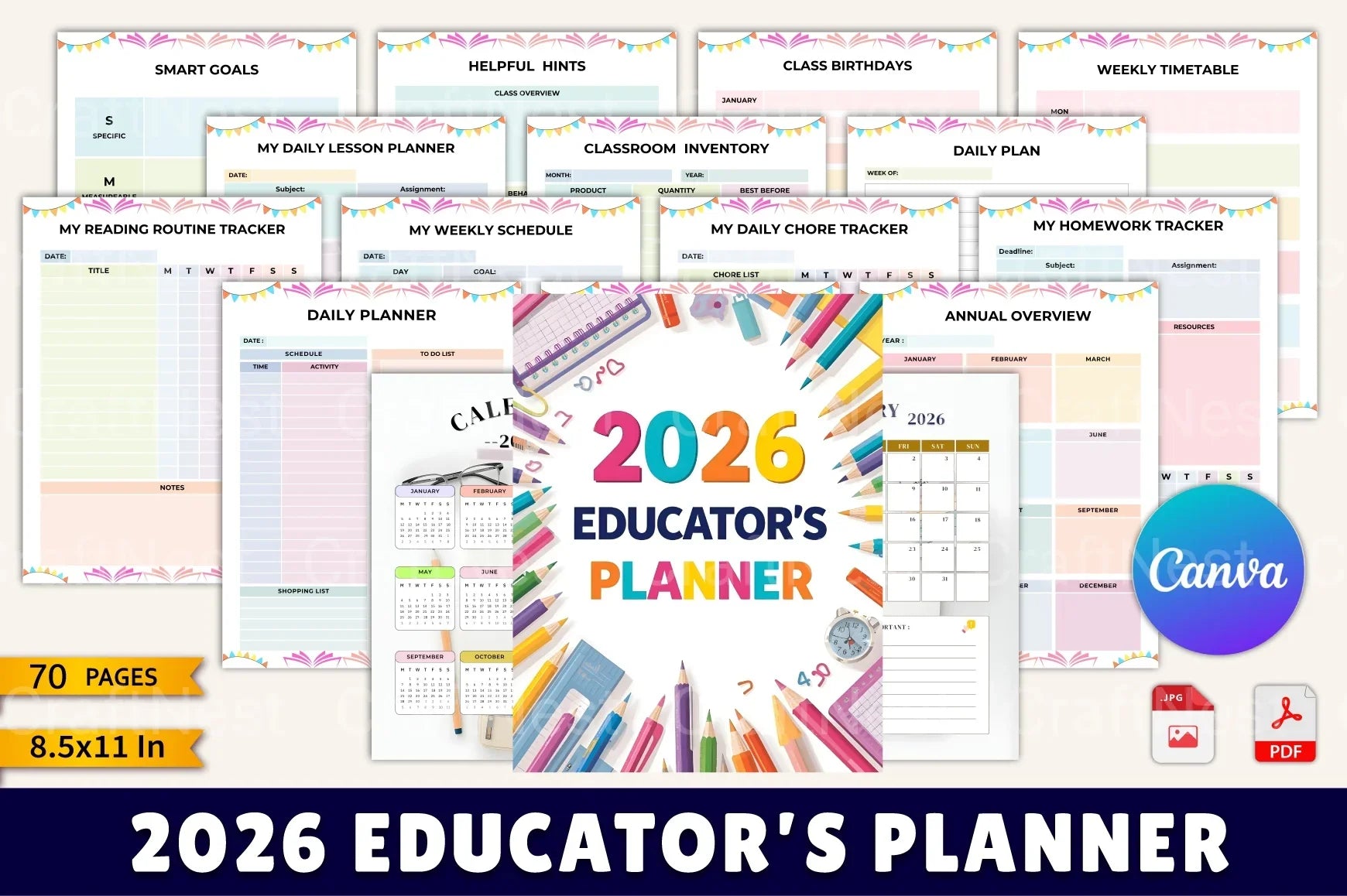 Educator Planner for Effective Teaching - CraftNest - Digital Crafting and Art