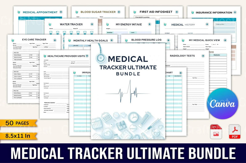Medical Tracker Ultimate: Comprehensive Health Management Tool - CraftNest - Digital Crafting and Art