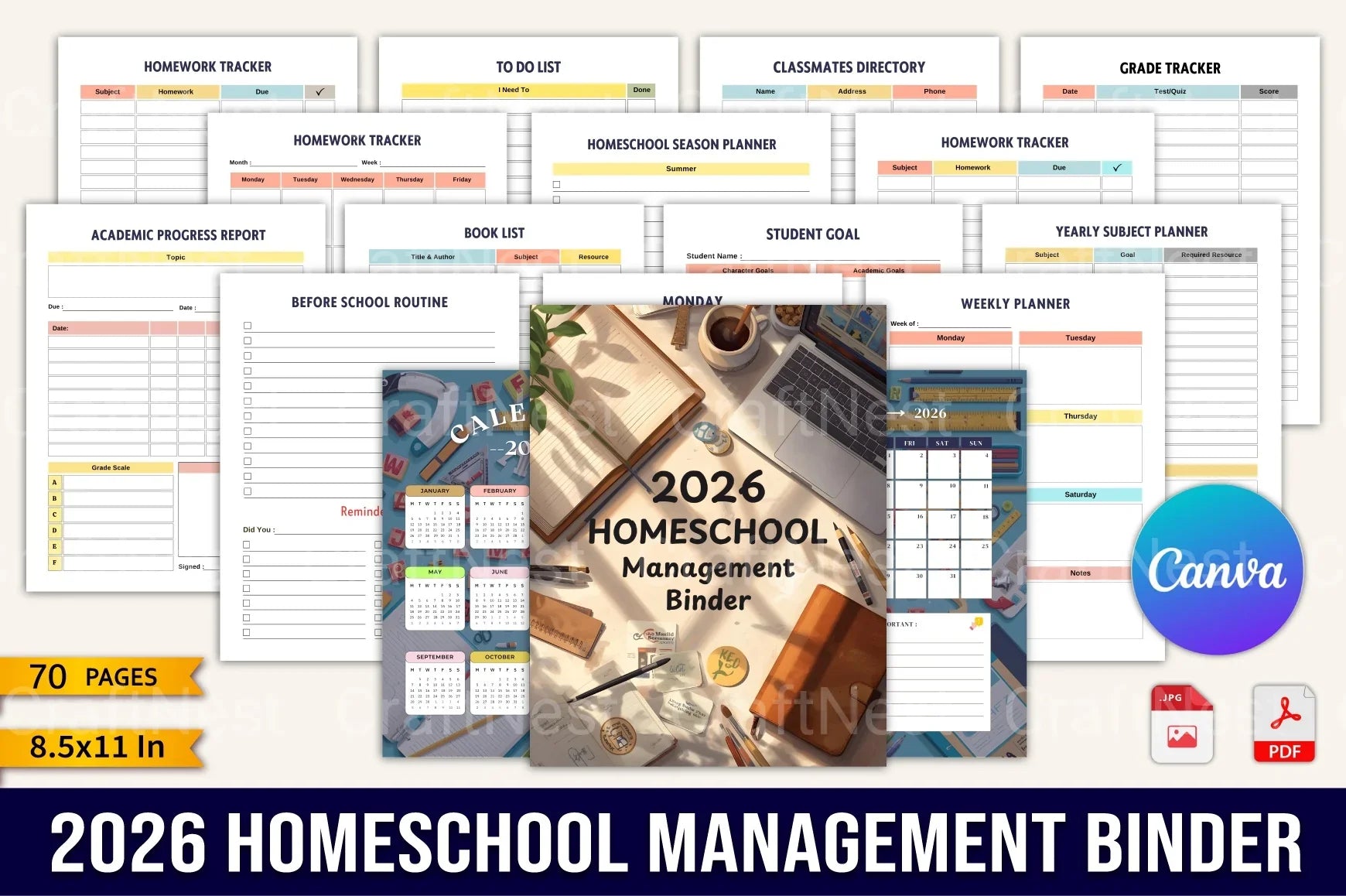 Homeschool Management Binder for Effective Organization - CraftNest - Digital Crafting and Art