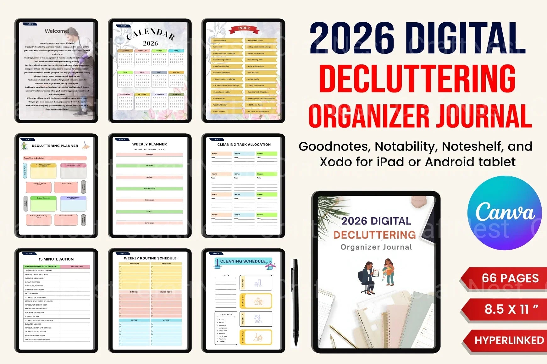 Ultimate Decluttering Organizer Guide - CraftNest - Digital Crafting and Art