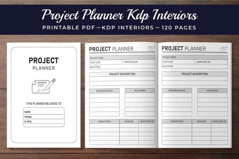 Project Planner from 100 Planner - CraftNest - Digital Crafting and Art
