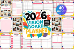 Vision Board Planner: Achieve Your Goals - CraftNest - Digital Crafting and Art