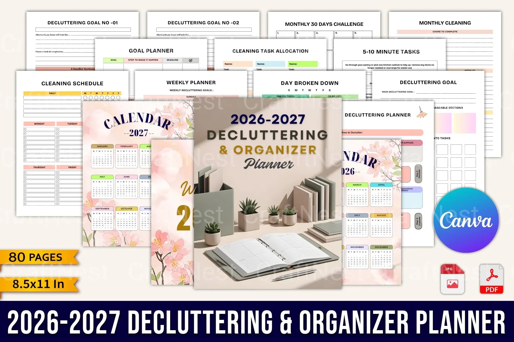 Decluttering Organizer Planner - CraftNest - Digital Crafting and Art