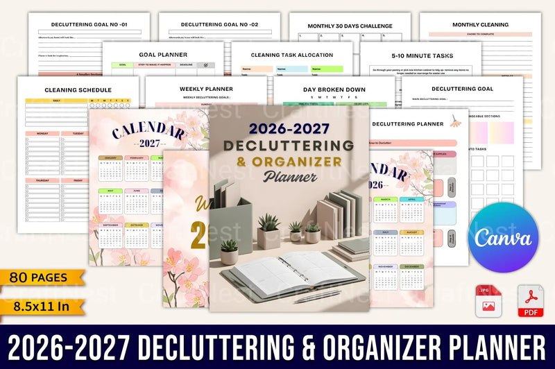 Decluttering Organizer Planner - CraftNest - Digital Crafting and Art