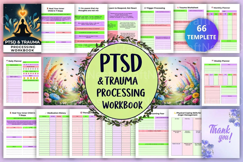 PTSD Trauma Processing Workbook - CraftNest - Digital Crafting and Art
