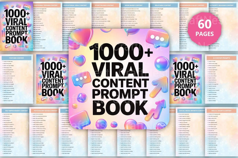 Viral Content Prompt Book for Creative Inspiration - CraftNest - Digital Crafting and Art