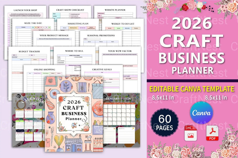 Craft Business Planner: Start Your Creative Journey - CraftNest - Digital Crafting and Art
