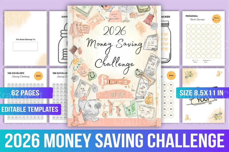 Money Saving Challenge: Boost Your Savings - CraftNest - Digital Crafting and Art