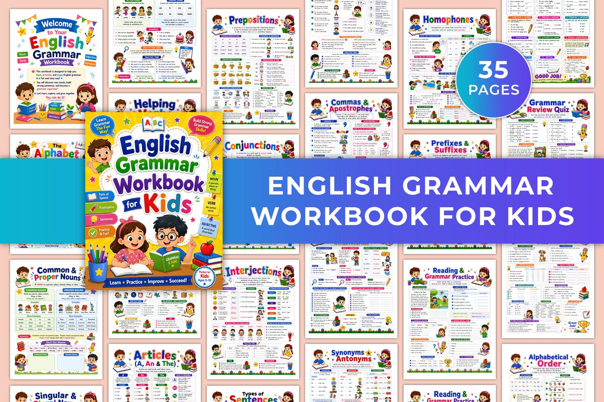 English Grammar For Kids Workbook
