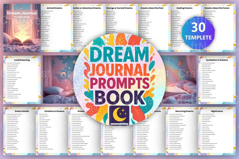 Dream Prompts Book for Creative Inspiration - CraftNest - Digital Crafting and Art