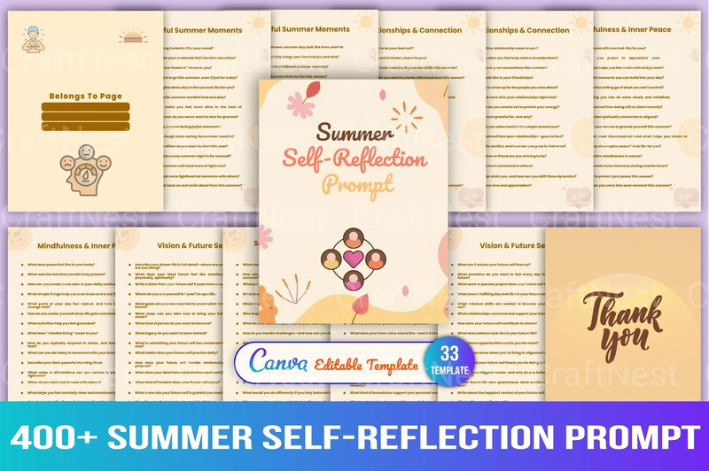 Summer Self-Reflection Prompts for Personal Growth - CraftNest - Digital Crafting and Art