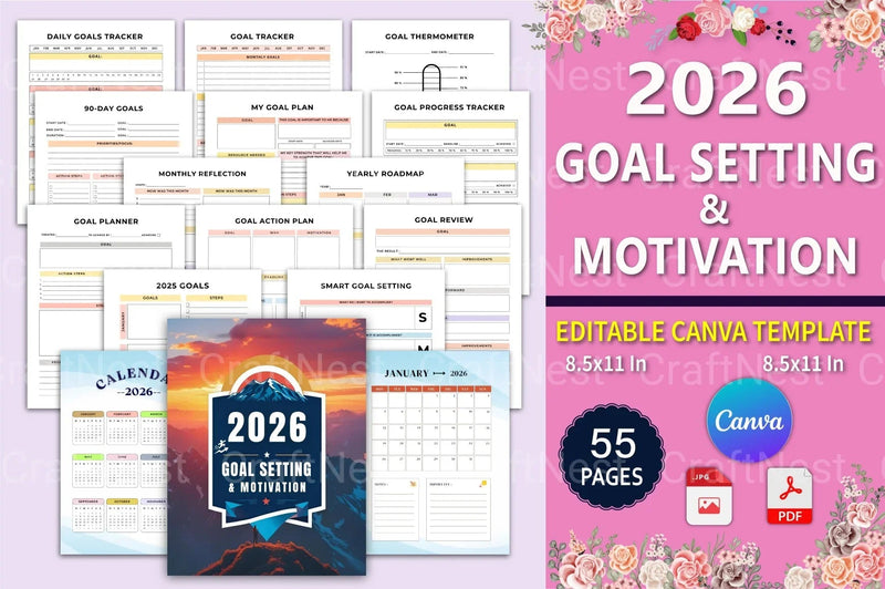 Goal Setting Motivation Guide - CraftNest - Digital Crafting and Art