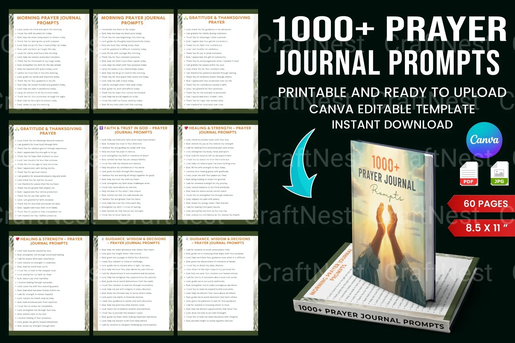Prayer Prompts for Spiritual Growth - CraftNest - Digital Crafting and Art