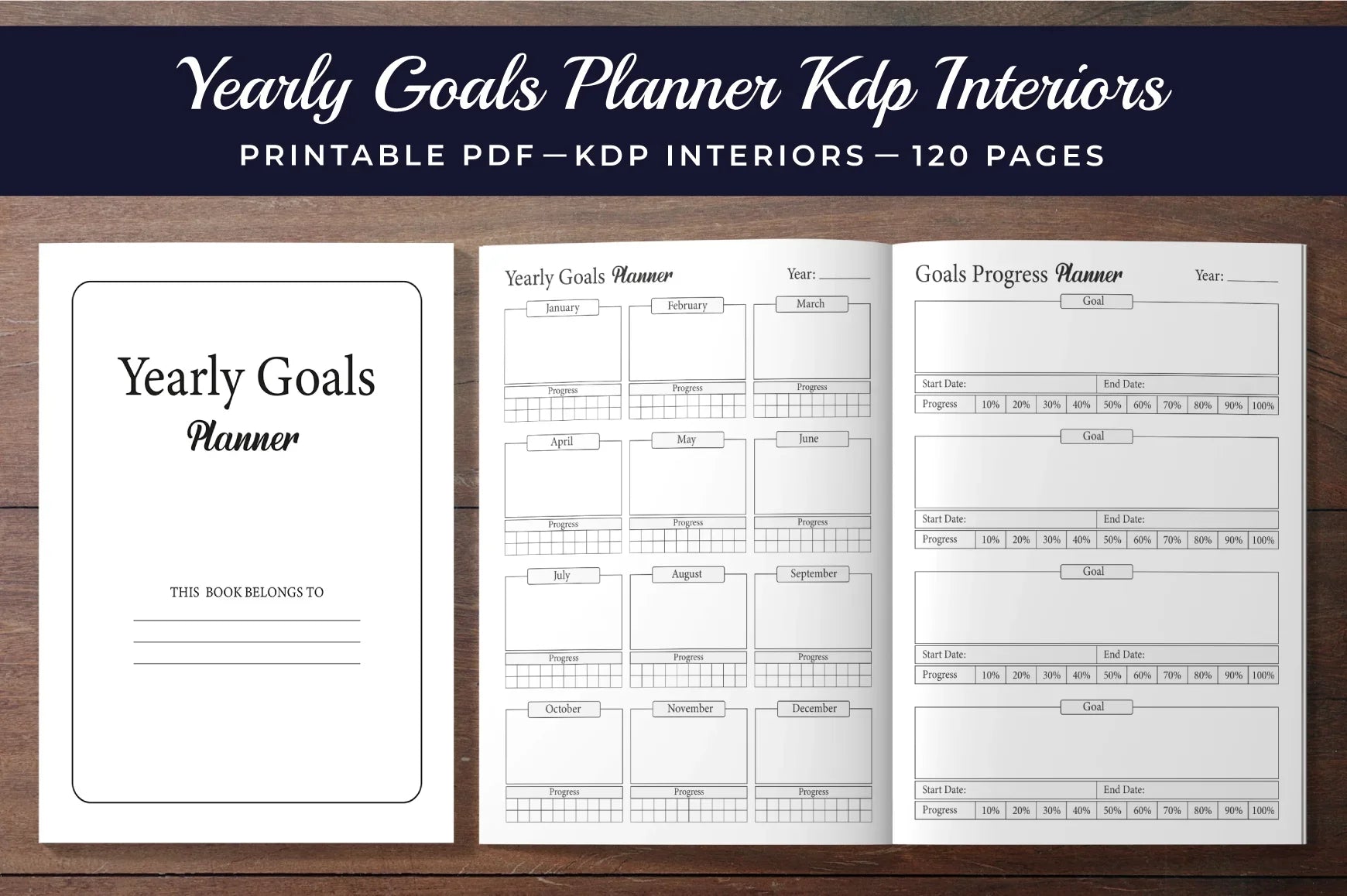 Yearly Goals Planner from 100 Planner - CraftNest - Digital Crafting and Art