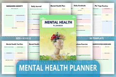 Mental Health Planner for Improved Well-being - CraftNest - Digital Crafting and Art