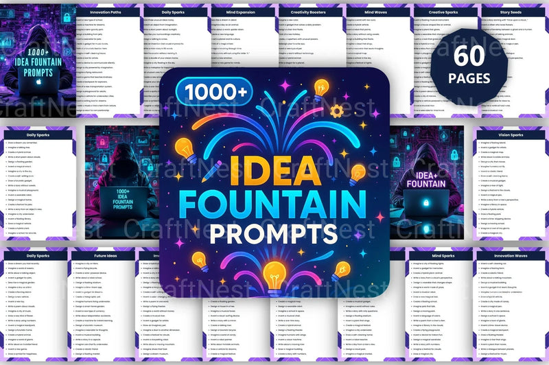 Idea Fountain Prompts for Creative Inspiration - CraftNest - Digital Crafting and Art
