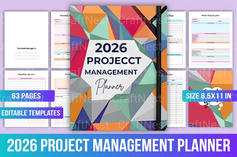 Project Management Planner - CraftNest - Digital Crafting and Art
