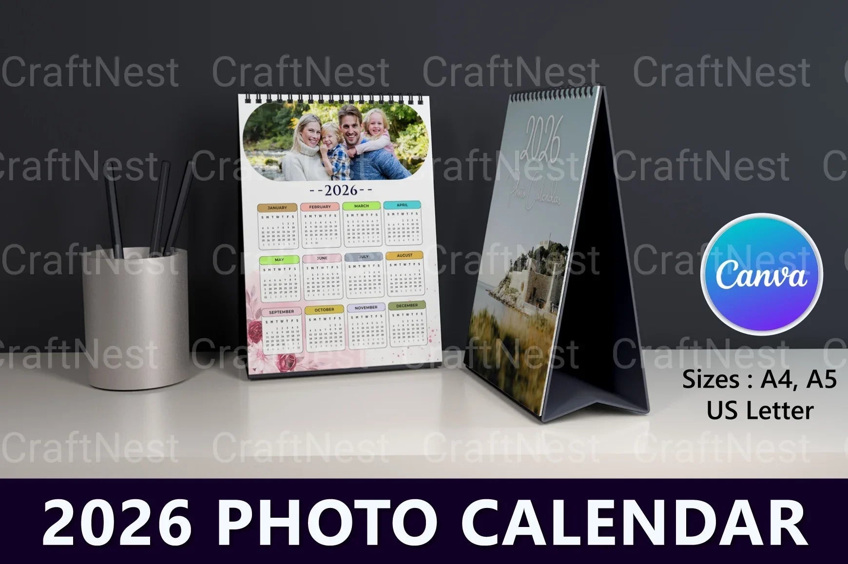 Photo Calendar Design - CraftNest - Digital Crafting and Art