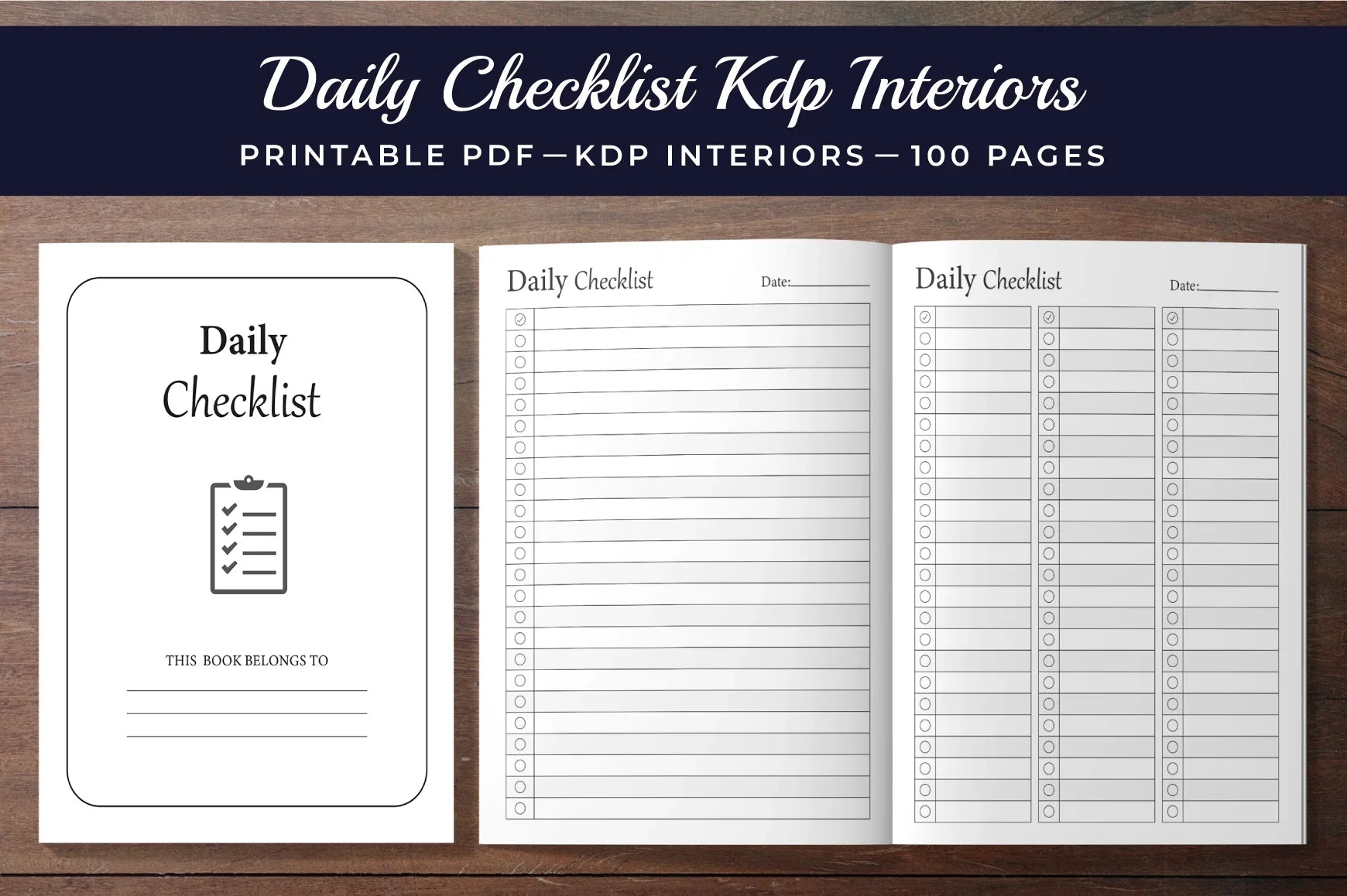 Daily Checklist Planner - 100 Planner - CraftNest - Digital Crafting and Art