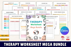 Therapy Worksheet Mega Pack - CraftNest - Digital Crafting and Art