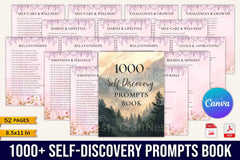 Self Discovery Prompts Book for Personal Growth - CraftNest - Digital Crafting and Art
