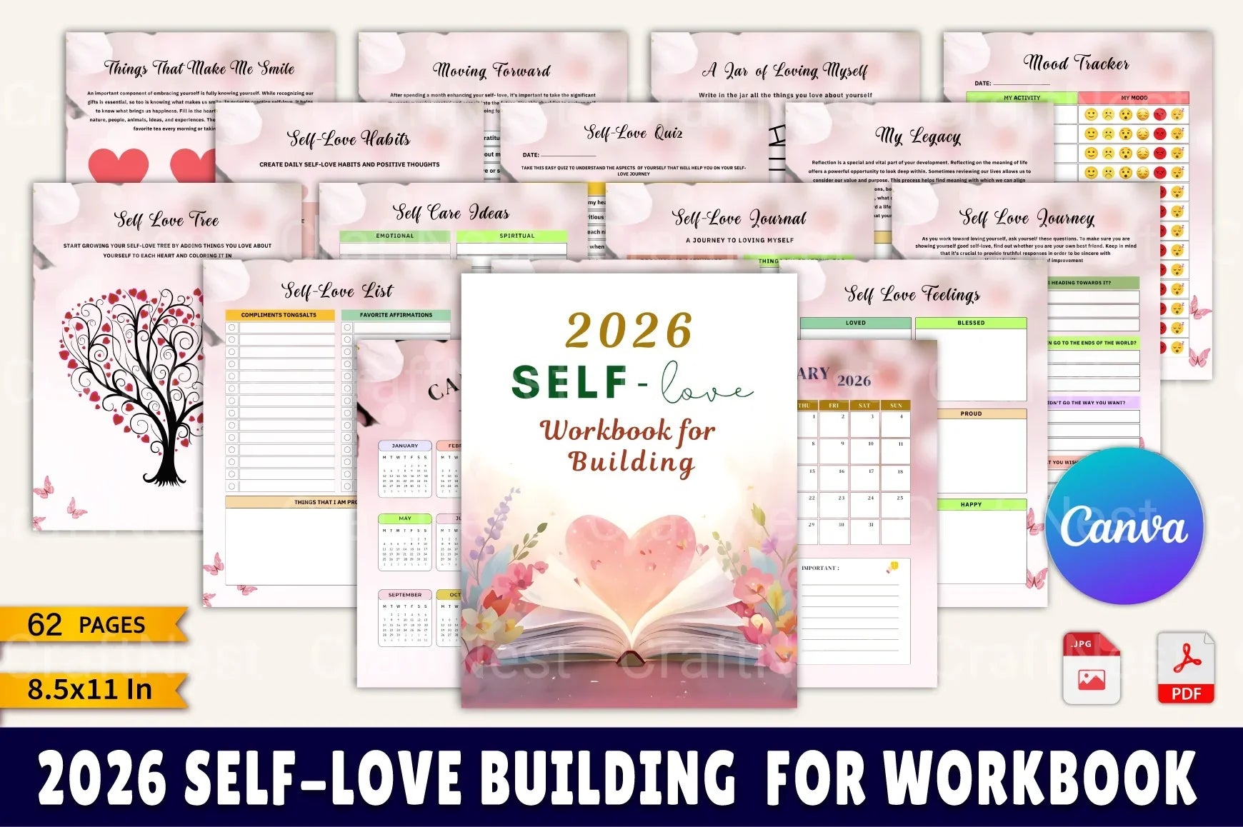 Self Love Building Workbook - CraftNest - Digital Crafting and Art