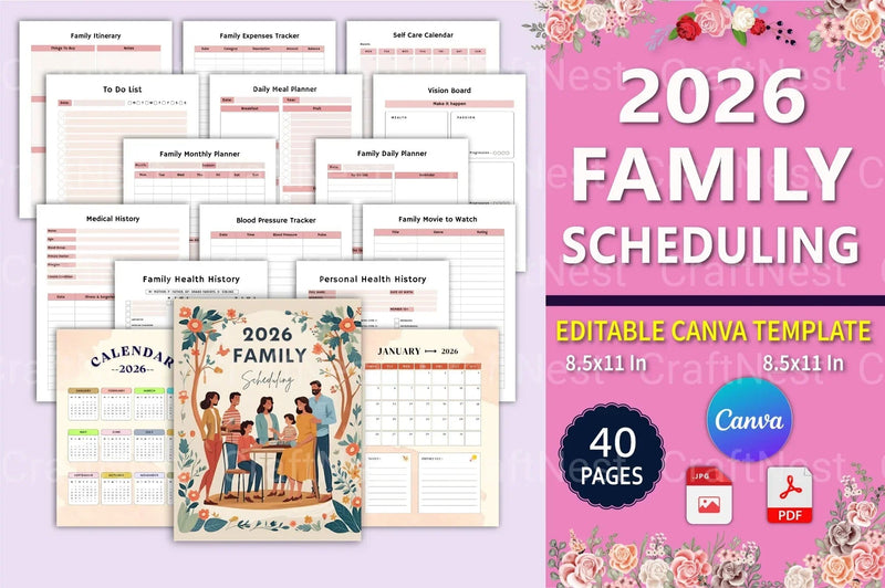 Family Scheduling Guide - CraftNest - Digital Crafting and Art