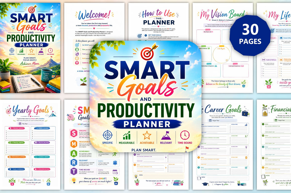 Smart Goals And Productivity Planner