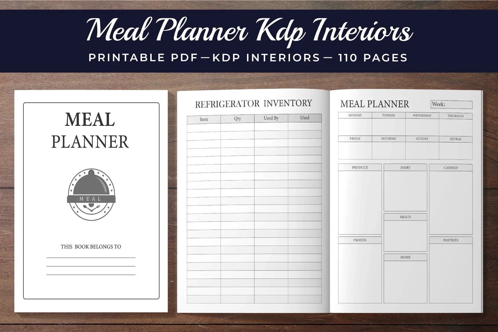 Meal Planner from 100 Planner - Printable Bundle - CraftNest - Digital Crafting and Art