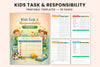 Kids Task Responsibility Chart Planner