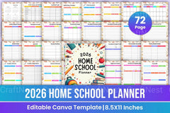 Home School Planner - CraftNest - Digital Crafting and Art