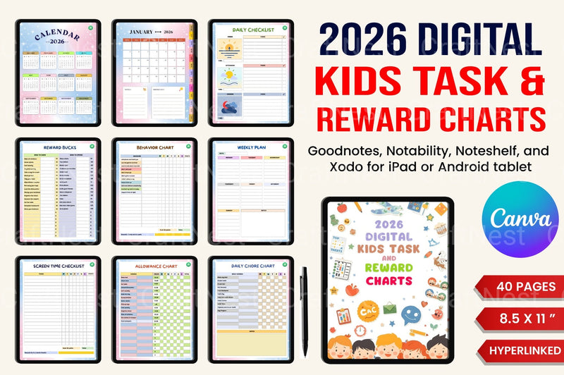 Kids Task Reward Charts for Motivation and Organization - CraftNest - Digital Crafting and Art