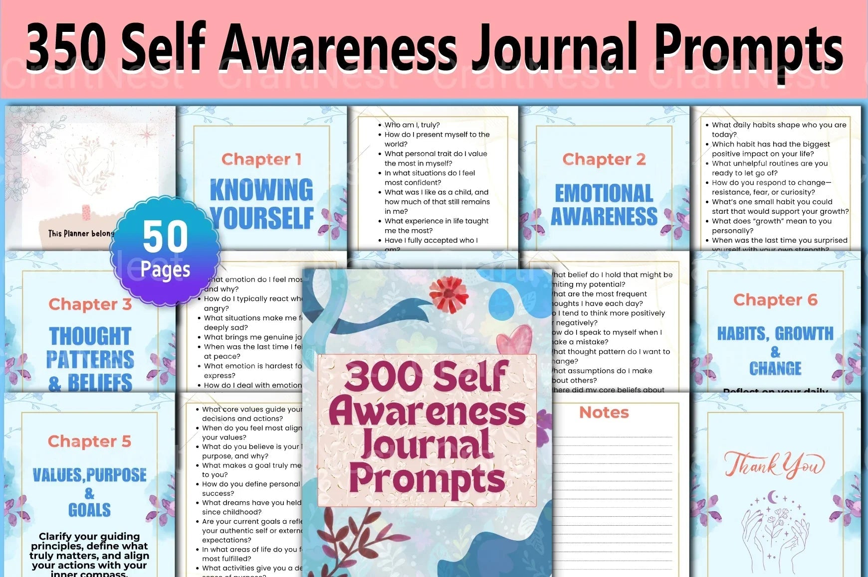 Self Awareness Prompts for Personal Growth - CraftNest - Digital Crafting and Art