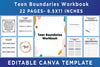 Teen Boundaries Workbook for Personal Growth