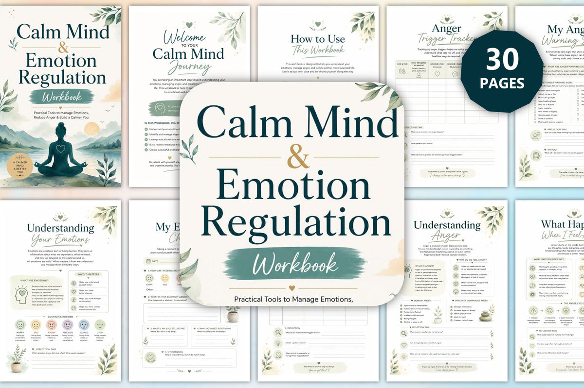 Calm Mind Emotion Regulation Workbook
