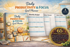 Daily Productivity Focus Goal Planner
