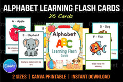 Alphabet Learning Flash Cards for Kids - CraftNest - Digital Crafting and Art