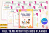 Yearly Activities Planner for Kids
