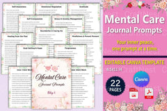 Mental Care Prompts for Wellbeing - CraftNest - Digital Crafting and Art