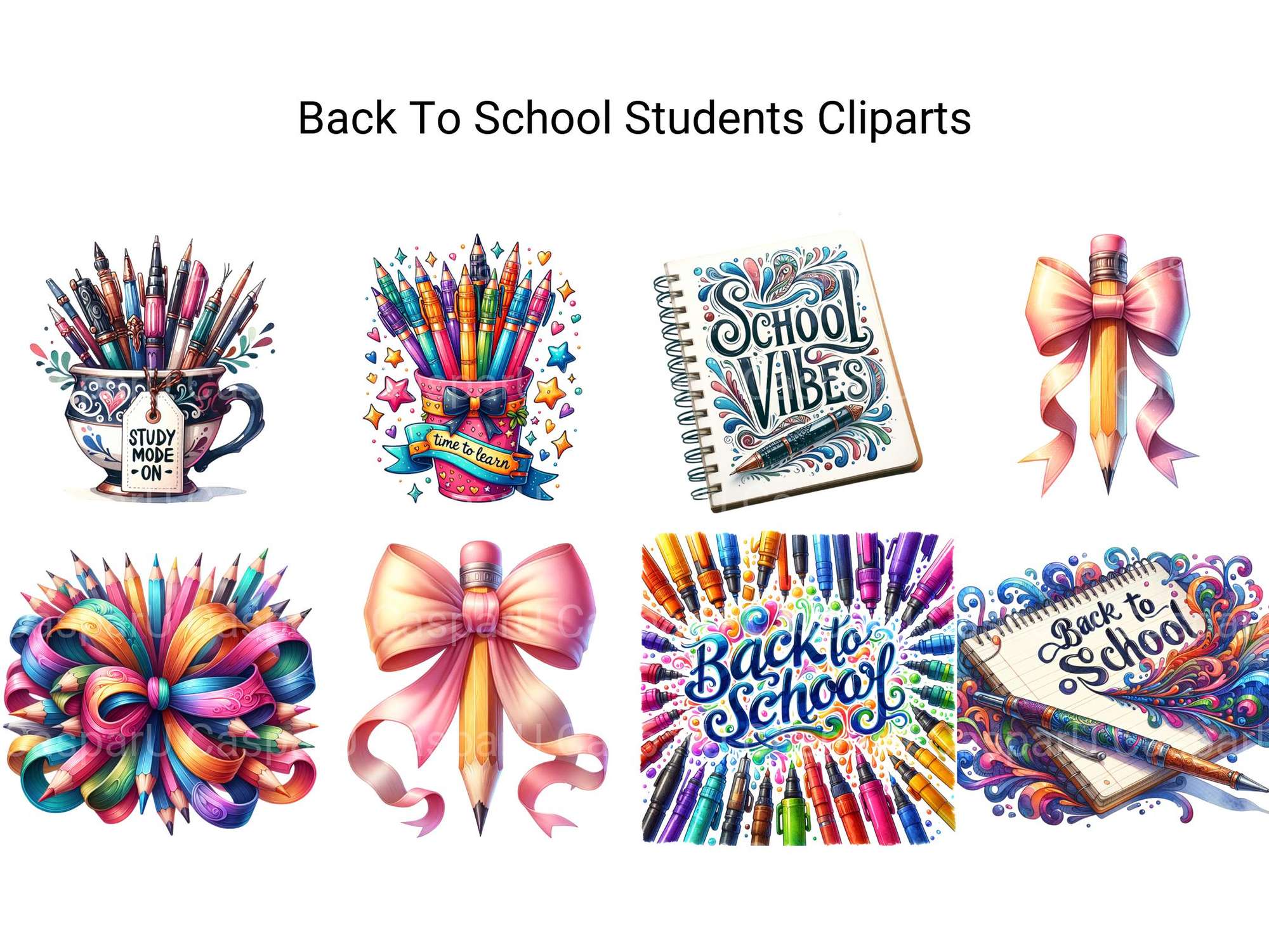Back To School Students Clipart