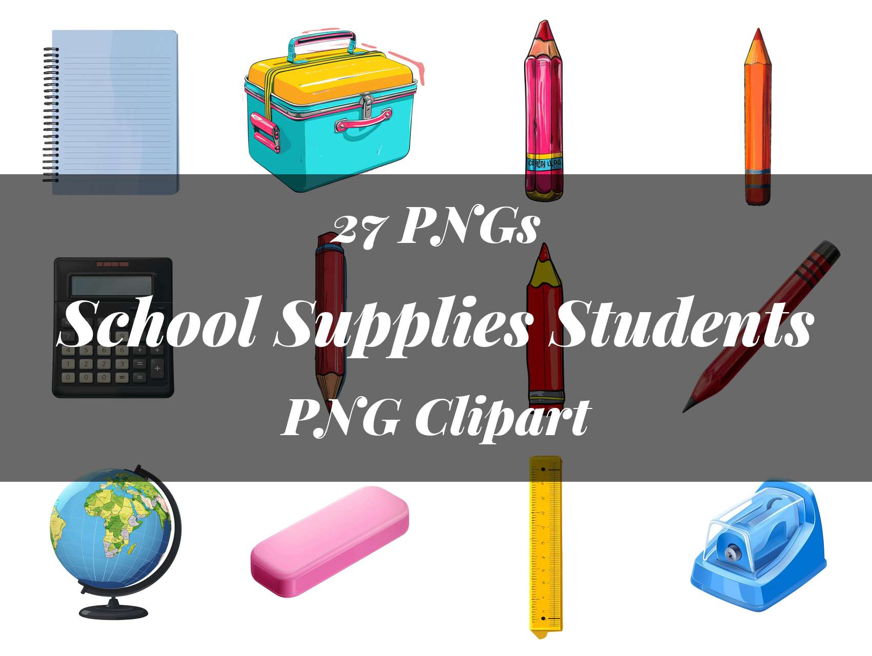 School Supplies Students Clipart